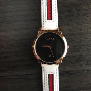 Gucci White Scrap Watch (GG)